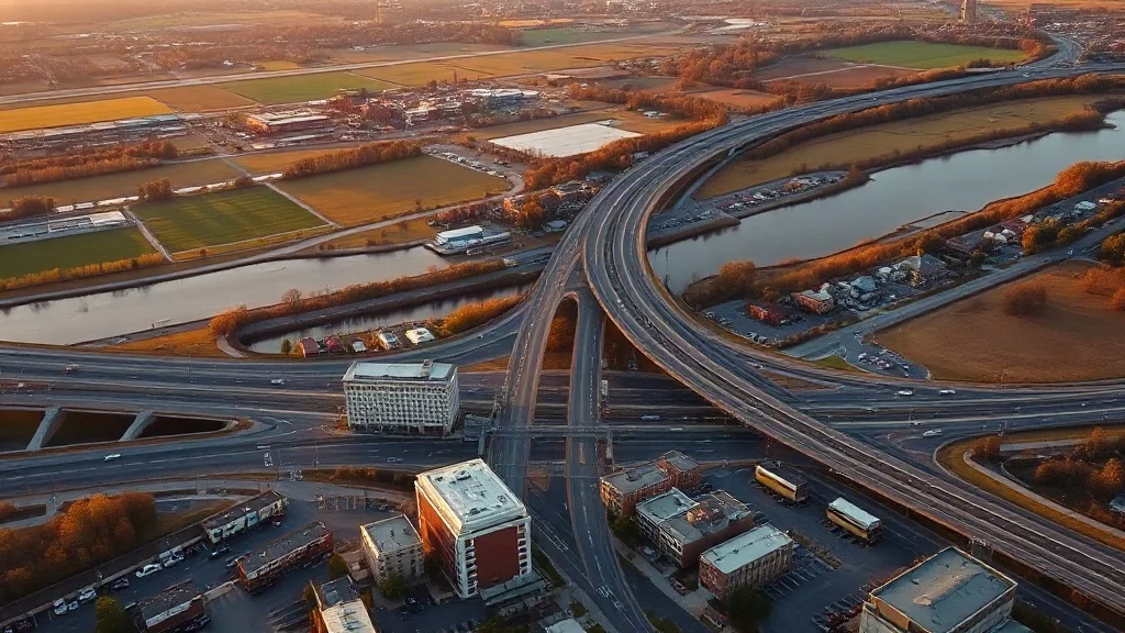 Aerial view of Columbia, MD showing the local landscape and terrain relevant to aerial imaging operations
