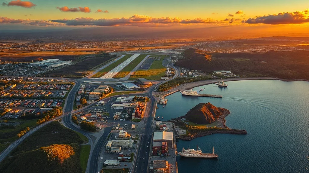 Aerial view of Kahului, HI showing the local landscape and terrain relevant to aerial imaging operations