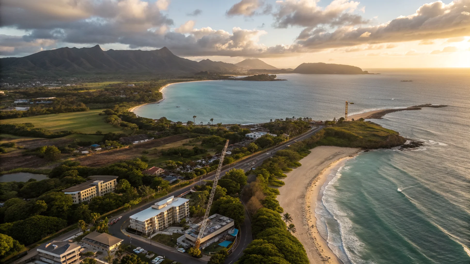 Aerial view of Kailua, HI showing the local landscape and terrain relevant to aerial imaging operations