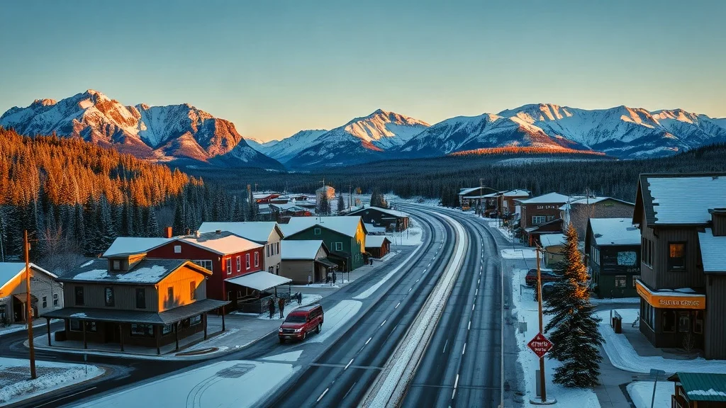 Aerial view of Palmer, AK showing the local landscape and terrain relevant to aerial imaging operations
